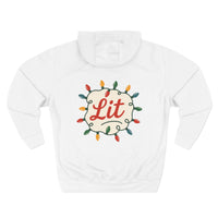 Cozy Holiday Hoodie with Snowman and Lights Design, Winter Fashion, Christmas Gift, Festive Apparel, Outdoor Comfort, Casual Wear