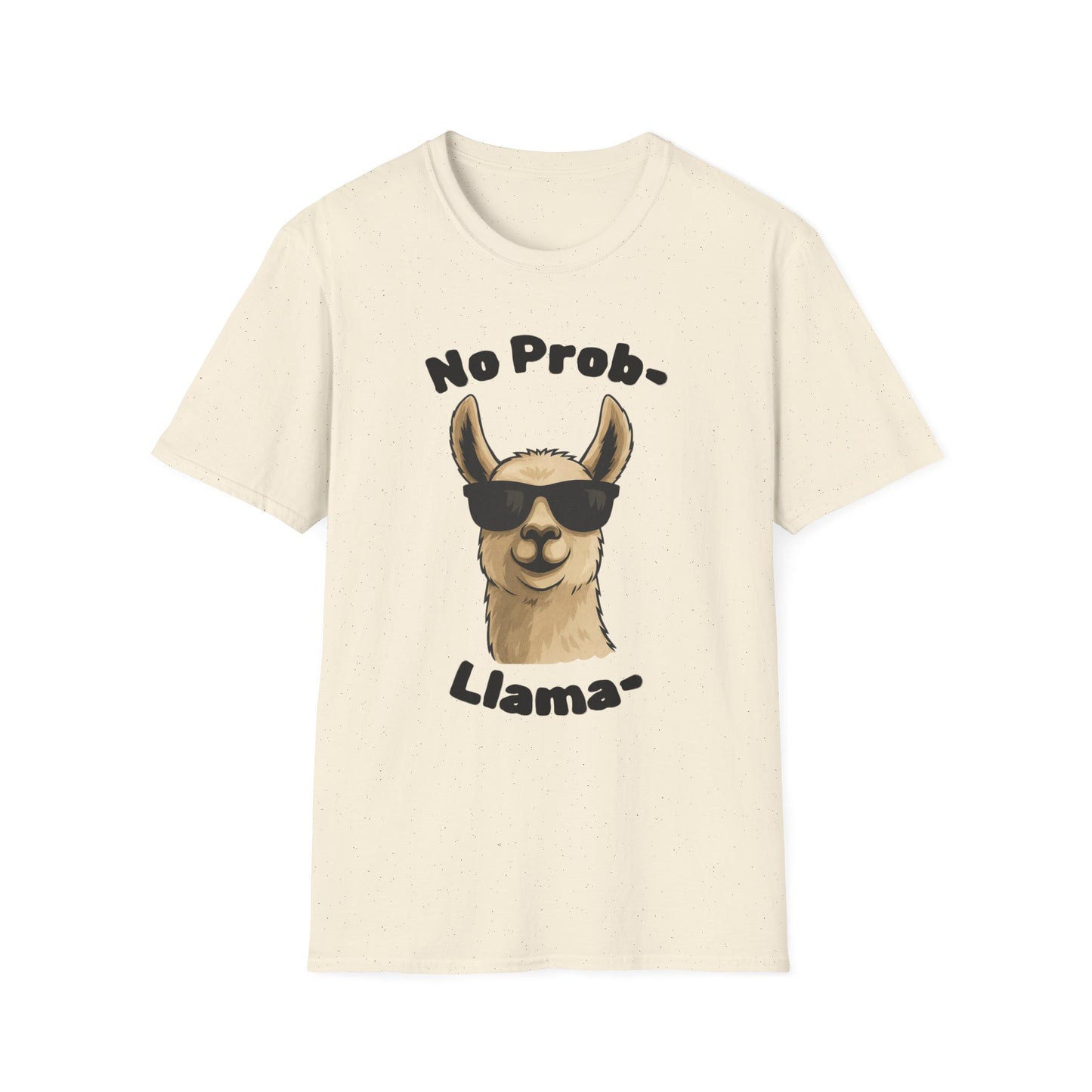 Light Color No Prob Llama T-Shirt, Unisex Cool Llama Sunglasses Unisex Softstyle T-Shirt - Fun Graphic Tee for Animal Lovers, Birthday Gift