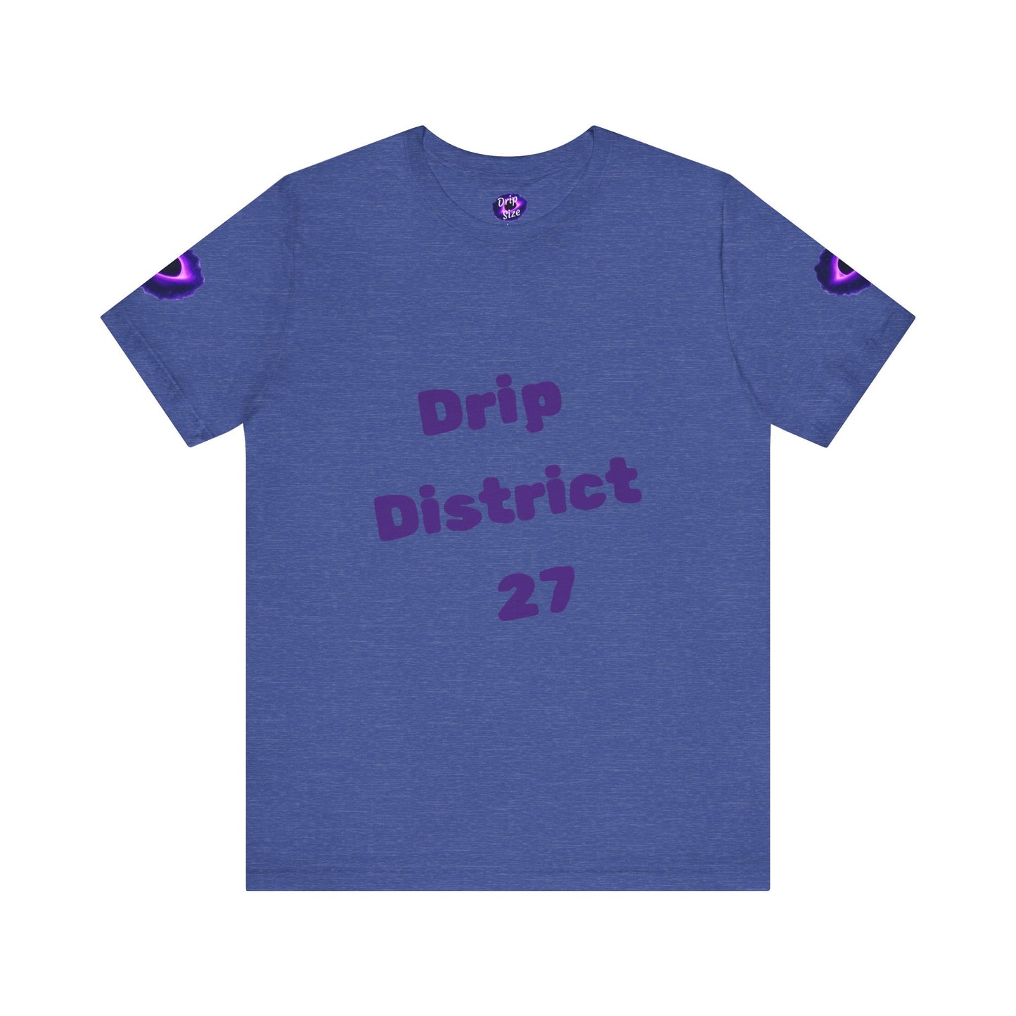 Drip District 27 Shirt | Purple Black Hole Streetwear Tee | Trendy Unisex Graphic Top