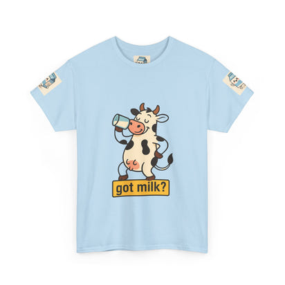 Funny Cow Got Milk T-Shirt Cute Dairy Lover Tee Pun Graphic Shirt Animal Humor Gift for Men & Women Farm Life Aesthetic