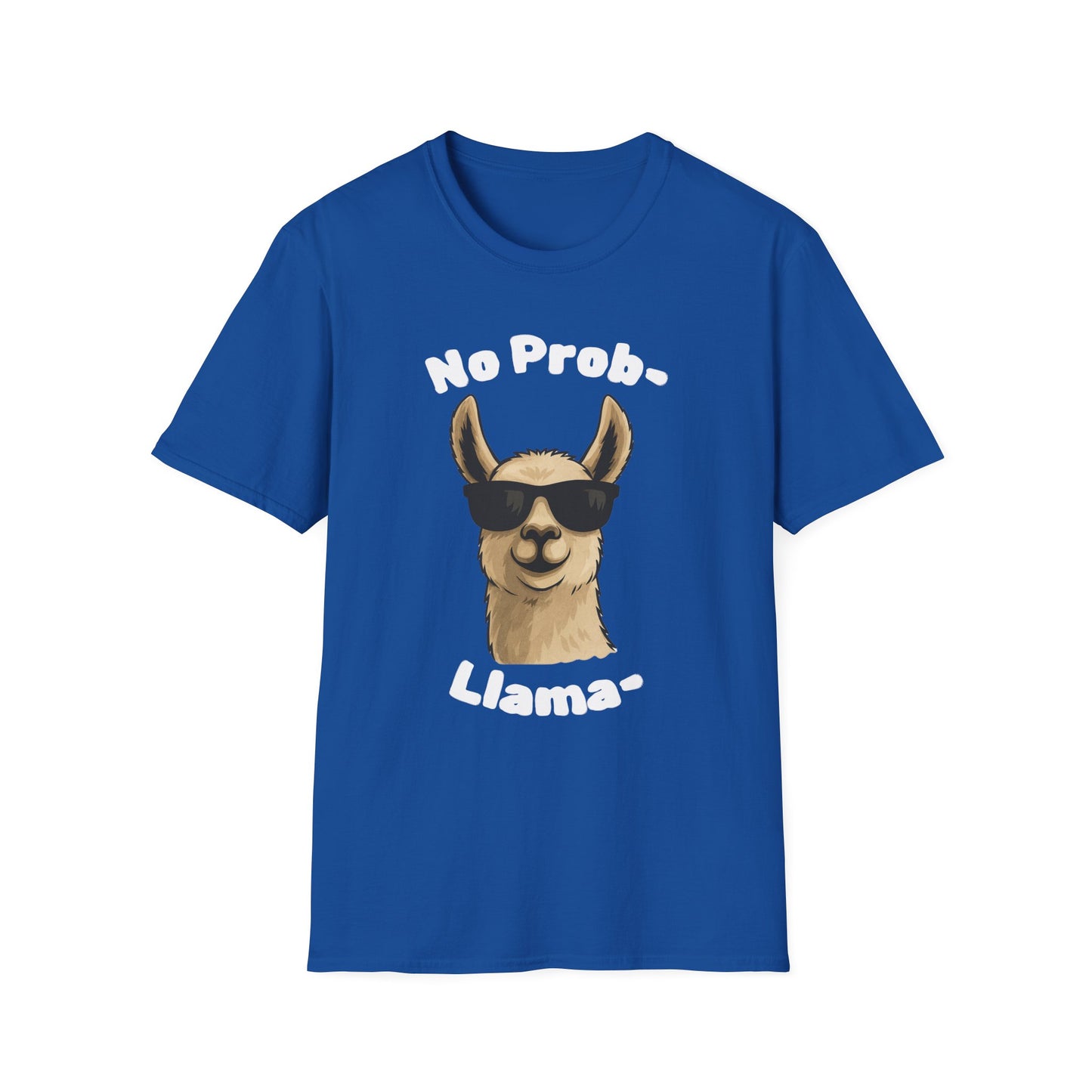 No Prob-Llama Funny T-Shirt | Dark Color Unisex Tee | Cute Llama Design | Humor Animal Pun Shirt | Gift for Him or Her