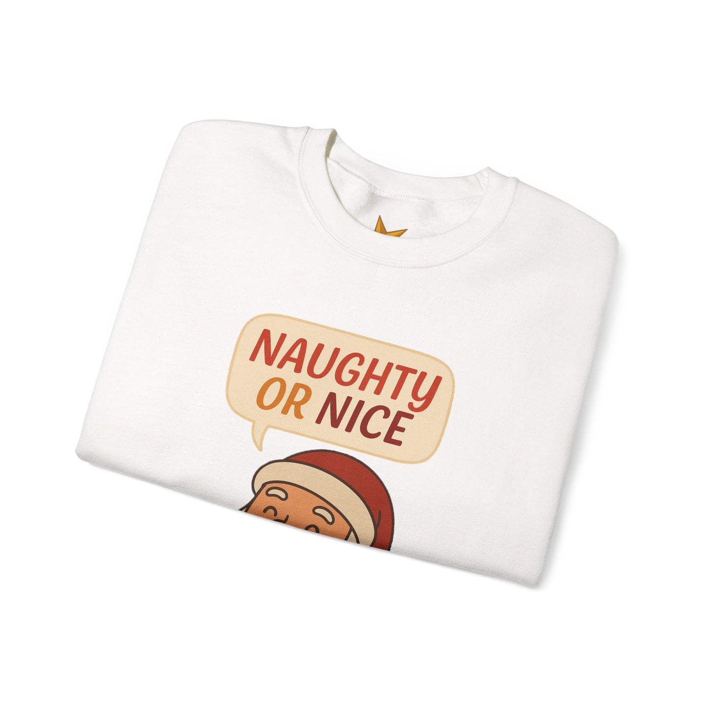 Santa's Naughty or Nice Crewneck Sweatshirt | Holiday Gift, Casual Wear, Winter Fashion, Unisex Sweatshirt, Festive Apparel