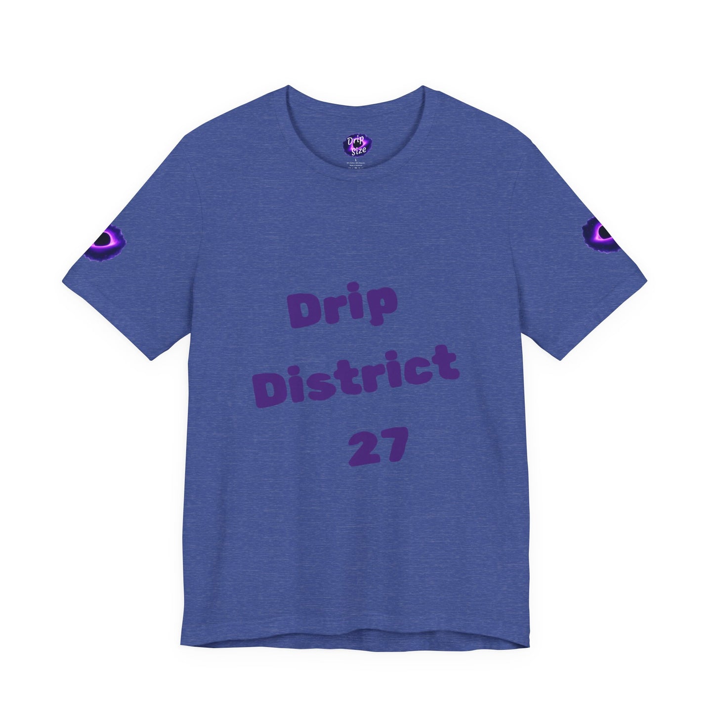 Drip District 27 Shirt | Purple Black Hole Streetwear Tee | Trendy Unisex Graphic Top