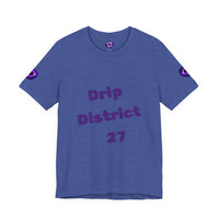 Drip District 27 Shirt | Purple Black Hole Streetwear Tee | Trendy Unisex Graphic Top
