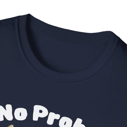 No Prob-Llama Funny T-Shirt | Dark Color Unisex Tee | Cute Llama Design | Humor Animal Pun Shirt | Gift for Him or Her