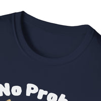 No Prob-Llama Funny T-Shirt | Dark Color Unisex Tee | Cute Llama Design | Humor Animal Pun Shirt | Gift for Him or Her