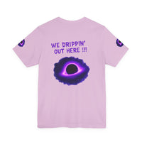 Drip District 27 Shirt | Purple Black Hole Streetwear Tee | Trendy Unisex Graphic Top