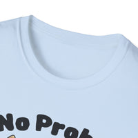 Light Color No Prob Llama T-Shirt, Unisex Cool Llama Sunglasses Unisex Softstyle T-Shirt - Fun Graphic Tee for Animal Lovers, Birthday Gift