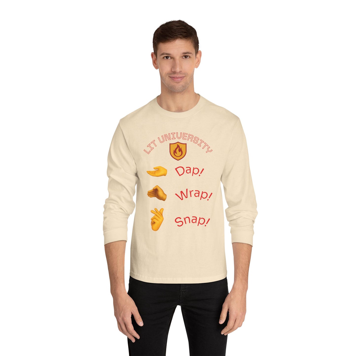 Lit University Crewneck | Dap, Wrap, Snap Edition | Funny College Sweatshirt for Students, Gamers & Trendsetters