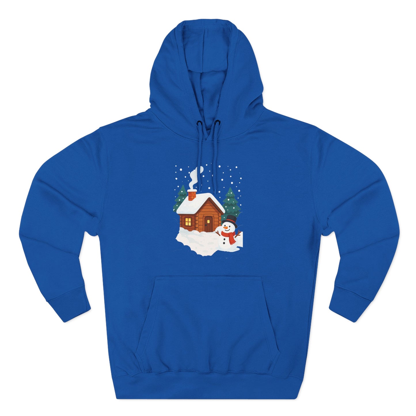Cozy Holiday Hoodie with Snowman and Lights Design, Winter Fashion, Christmas Gift, Festive Apparel, Outdoor Comfort, Casual Wear