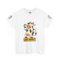 Funny Cow Got Milk T-Shirt Cute Dairy Lover Tee Pun Graphic Shirt Animal Humor Gift for Men & Women Farm Life Aesthetic