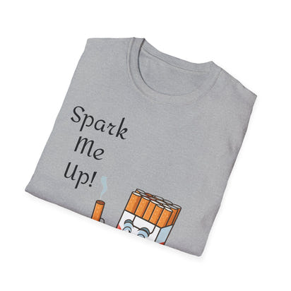 Spark Me Up! Funny Graphic T-Shirt | Whimsical Cartoon Tee | Trendy Unisex Gift for Him or Her | Casual Streetwear Top