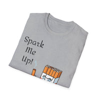 Spark Me Up! Funny Graphic T-Shirt | Whimsical Cartoon Tee | Trendy Unisex Gift for Him or Her | Casual Streetwear Top