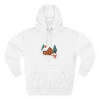 Cozy Holiday Hoodie with Snowman and Lights Design, Winter Fashion, Christmas Gift, Festive Apparel, Outdoor Comfort, Casual Wear