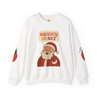 Santa's Naughty or Nice Crewneck Sweatshirt | Holiday Gift, Casual Wear, Winter Fashion, Unisex Sweatshirt, Festive Apparel