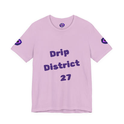 Drip District 27 Shirt | Purple Black Hole Streetwear Tee | Trendy Unisex Graphic Top