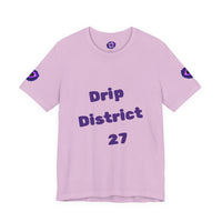 Drip District 27 Shirt | Purple Black Hole Streetwear Tee | Trendy Unisex Graphic Top
