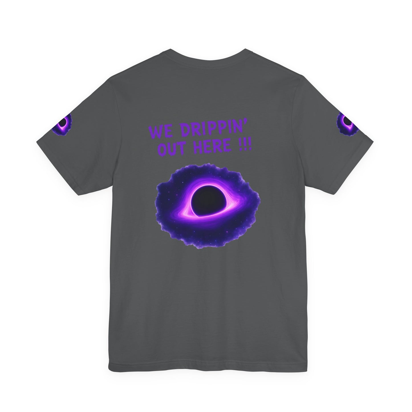 Drip District 27 Shirt | Purple Black Hole Streetwear Tee | Trendy Unisex Graphic Top