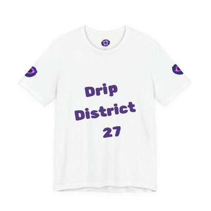 Drip District 27 Shirt | Purple Black Hole Streetwear Tee | Trendy Unisex Graphic Top