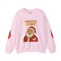 Santa's Naughty or Nice Crewneck Sweatshirt | Holiday Gift, Casual Wear, Winter Fashion, Unisex Sweatshirt, Festive Apparel