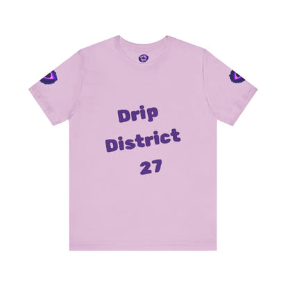 Drip District 27 Shirt | Purple Black Hole Streetwear Tee | Trendy Unisex Graphic Top