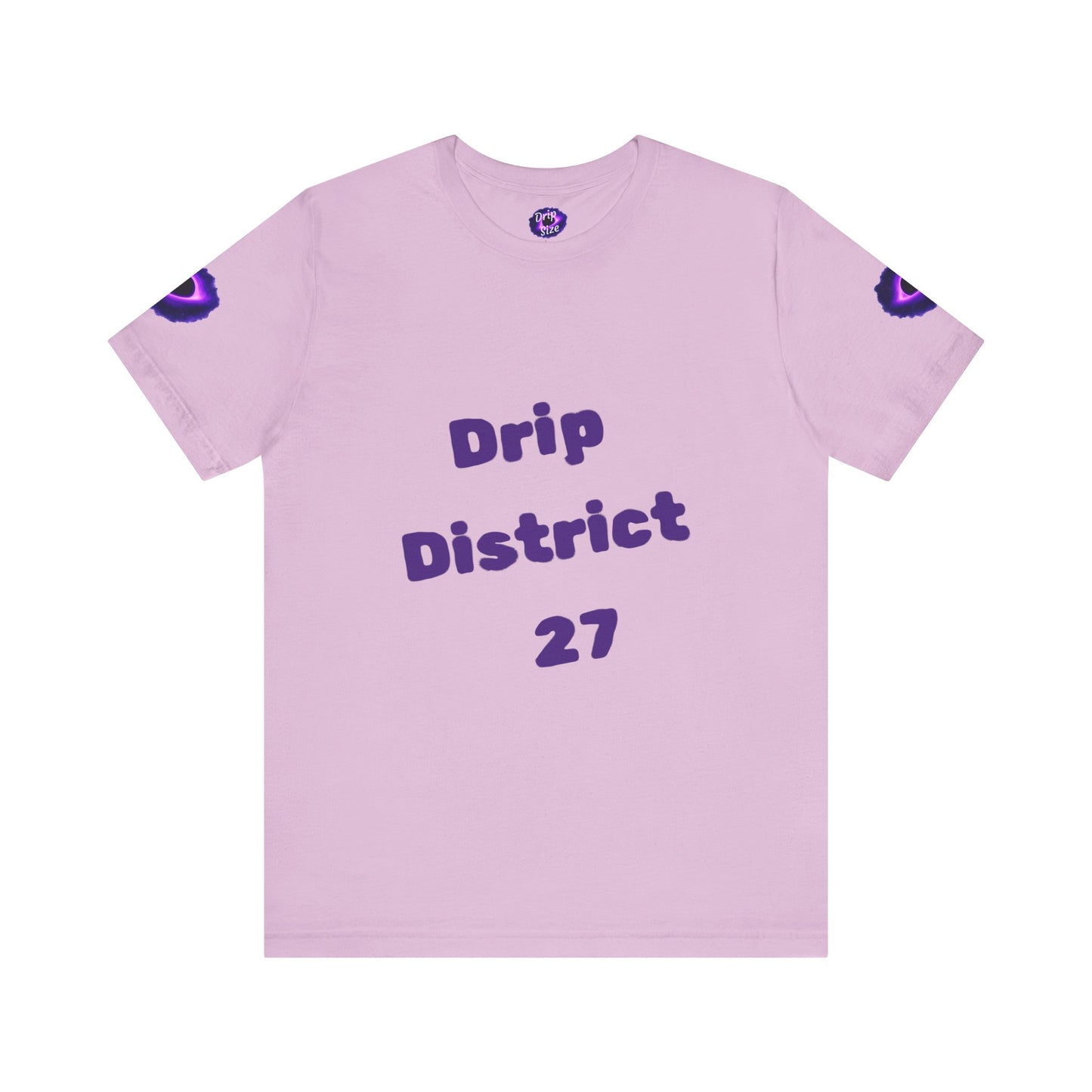 Drip District 27 Shirt | Purple Black Hole Streetwear Tee | Trendy Unisex Graphic Top