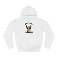 White No Prob-Llama Hoodie | Cute Llama Sweatshirt | Animal Pun Gift | Cozy Unisex Tee | Birthday or Christmas Gift Idea