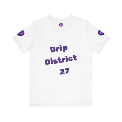 Drip District 27 Shirt | Purple Black Hole Streetwear Tee | Trendy Unisex Graphic Top