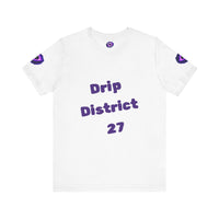Drip District 27 Shirt | Purple Black Hole Streetwear Tee | Trendy Unisex Graphic Top